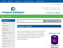 Tablet Screenshot of creativeinfluence.com